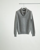 SHAWL COLLAR KNIT SWEATER