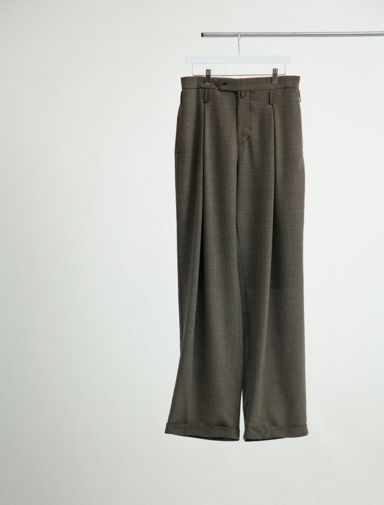 DOUBLE INVERTED TUCK TROUSERS