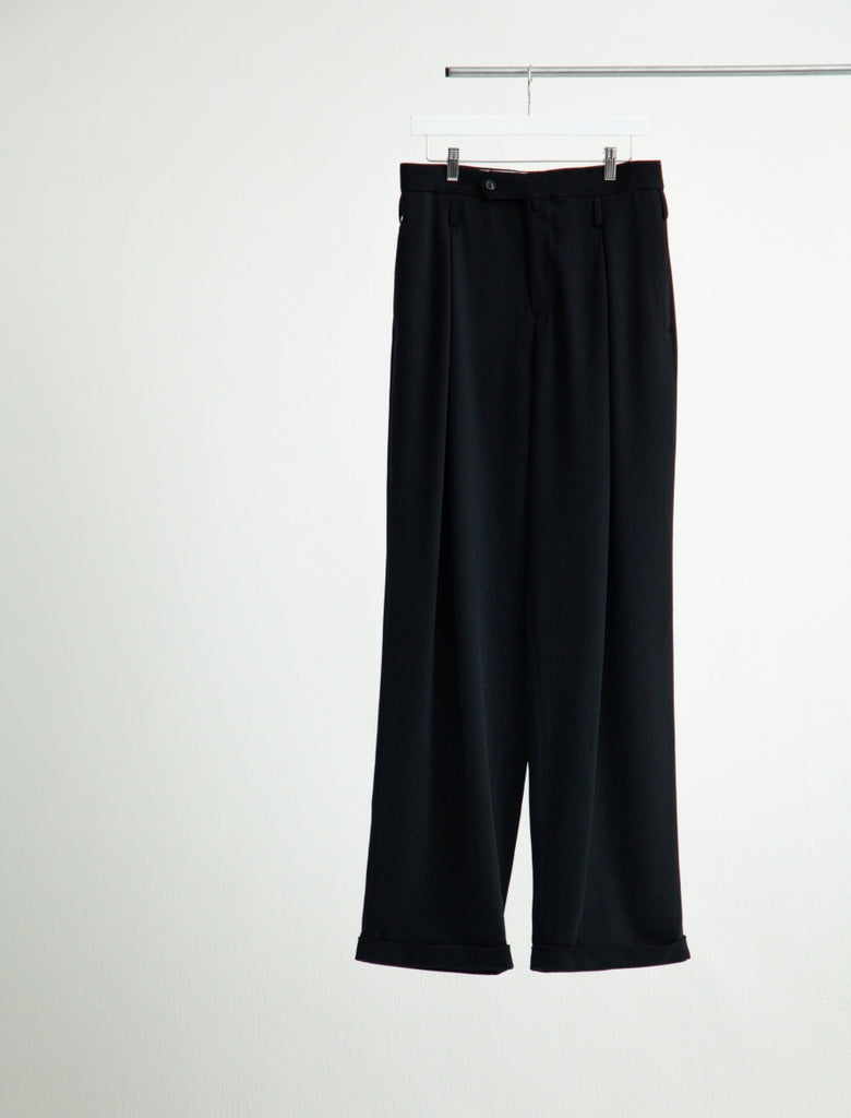 DOUBLE INVERTED TUCK TROUSERS