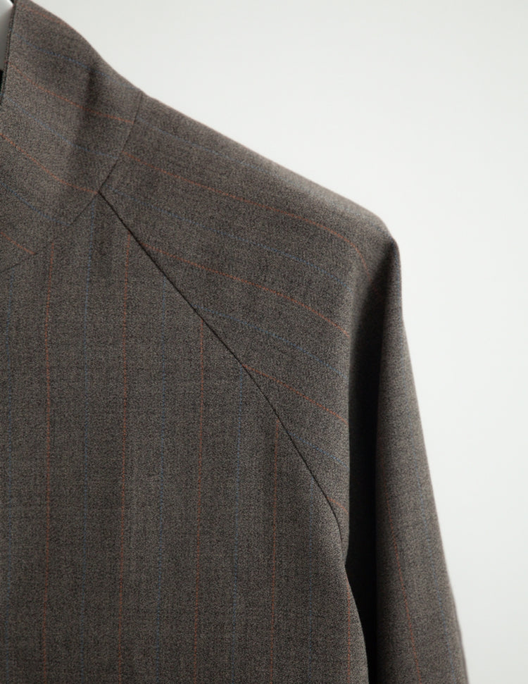 MEGLANGE STRIPE TRUCKER JACKET