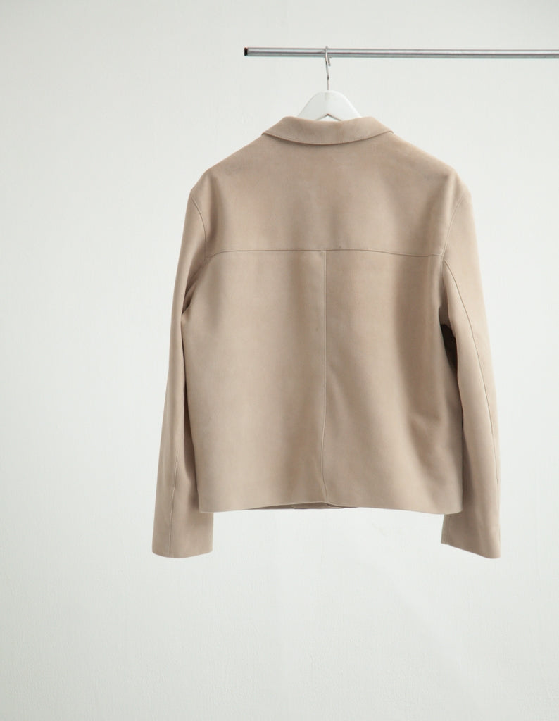 COW SUEDE HARRINGTON JACKET