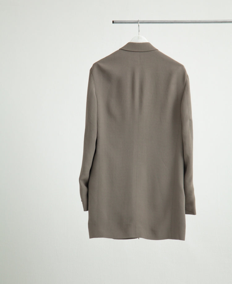 DRAPED CONSTRUCTION BOWED LAPEL JACKET