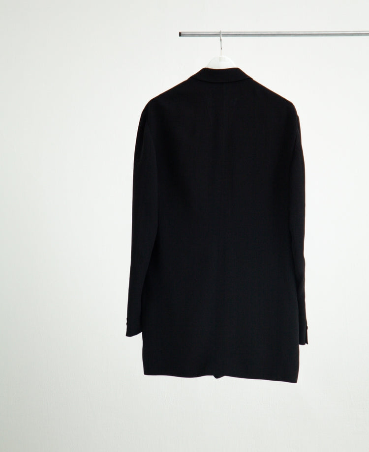 DRAPED CONSTRUCTION BOWED LAPEL JACKET