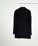DRAPED CONSTRUCTION BOWED LAPEL JACKET