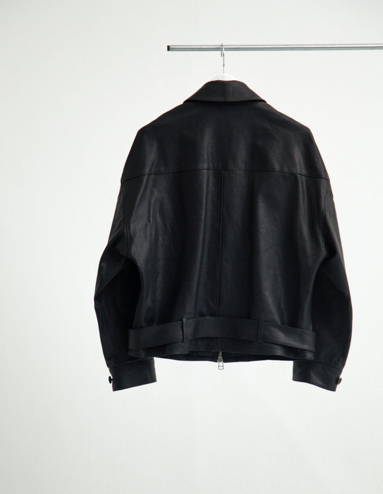 OILED LEATHER BLOUSON