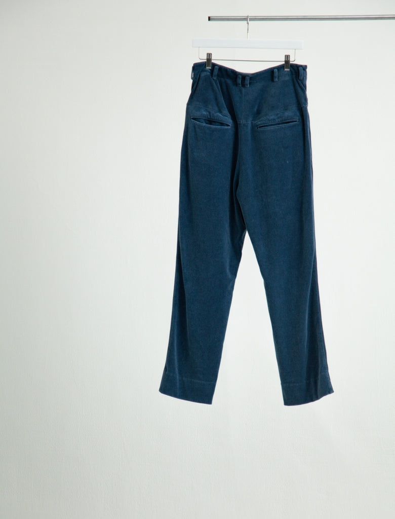 HIGH WAIST DOUBLE POCKET VINTAGE VELVET PANTS