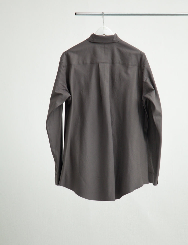 BIAS CUT OXFORD DRESS SHIRT