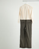 CURTAIN-WAIST JUMPSUIT