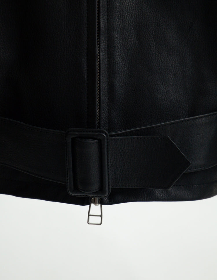 OILED LEATHER BLOUSON