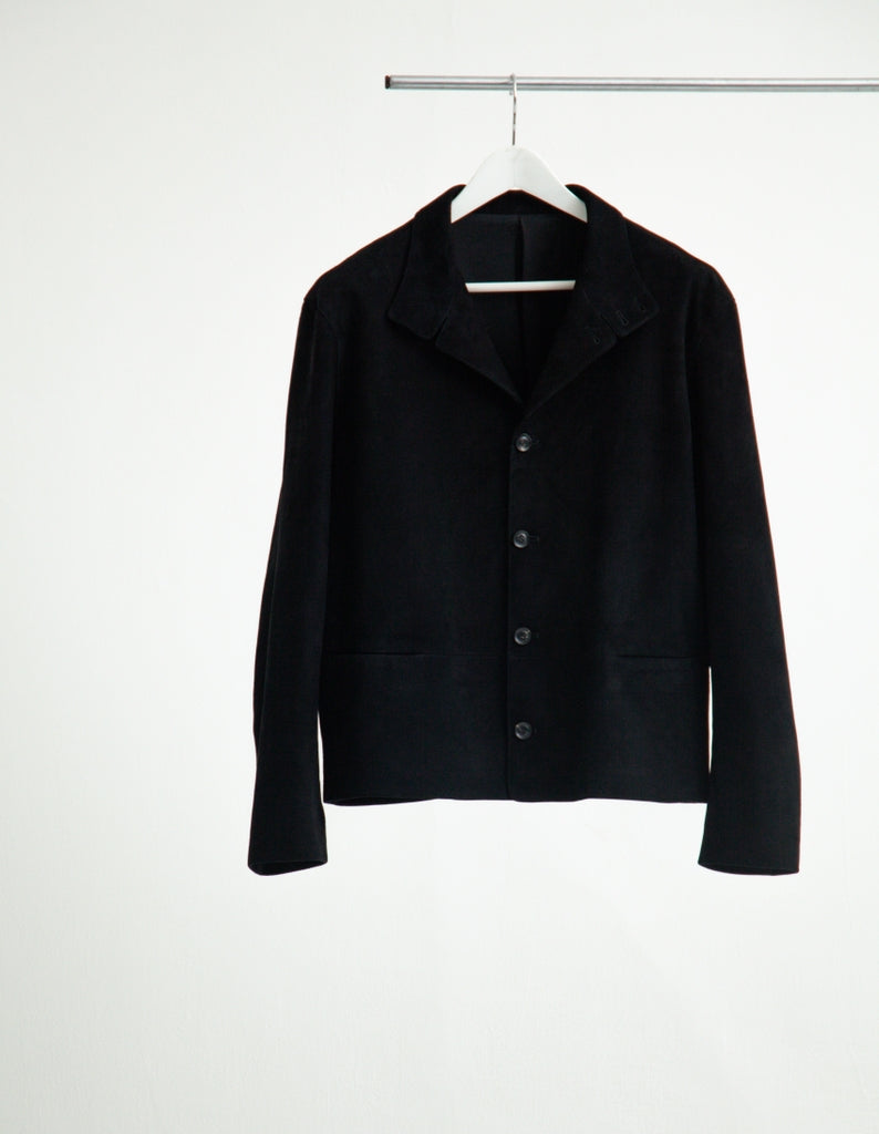 COW SUEDE HARRINGTON JACKET