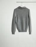 SHAWL COLLAR KNIT SWEATER