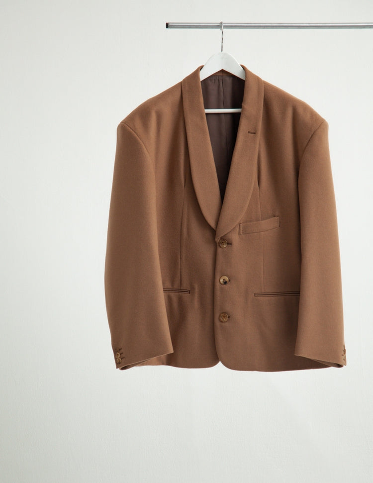 BIG SHOULDER SHAWL COLLAR JACKET
