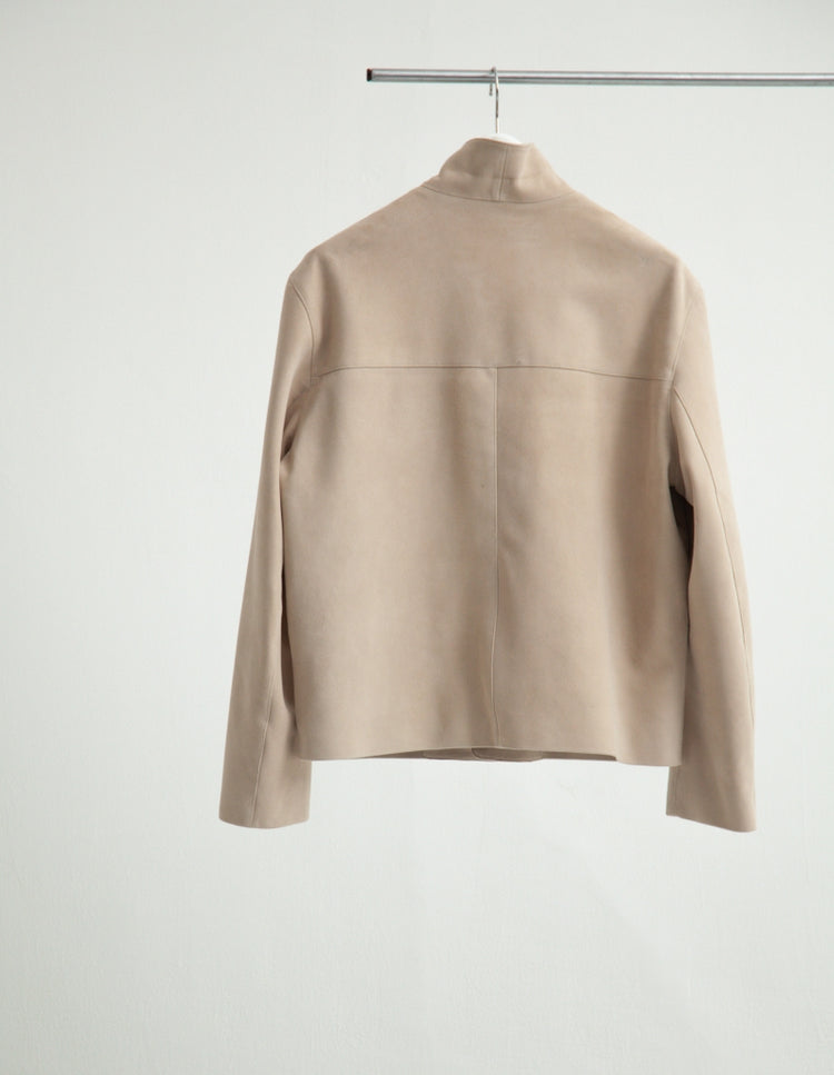 COW SUEDE HARRINGTON JACKET