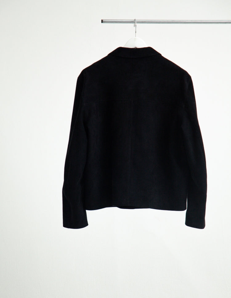 COW SUEDE HARRINGTON JACKET