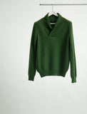 SHAWL COLLAR KNIT SWEATER