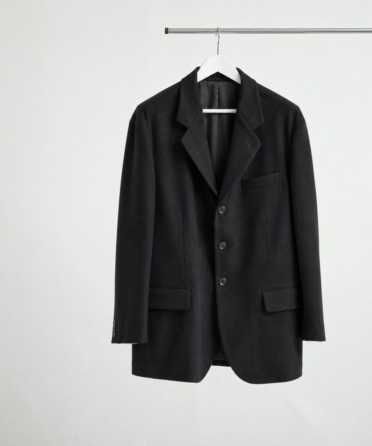 WOOL BEAVER SINGLE BREASTED JACKET