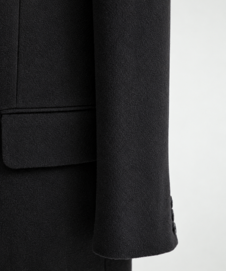 WOOL BEAVER SINGLE BREASTED JACKET
