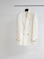 LINEN WASHER INTERLINING POCKET 2B DOUBLE BREASTED JACKET