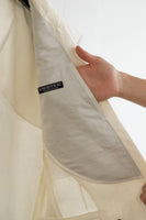 LINEN WASHER INTERLINING POCKET 2B DOUBLE BREASTED JACKET