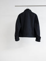 MANIPULATION DRAPE POCKET WASHED DENIM JACKET