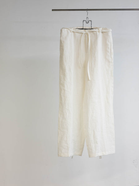 LINEN WASHER WIDE JUDO TROUSERS