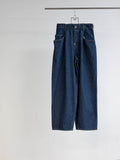 DRAPE POCKET WASHED DENIM PANTS