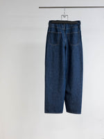 DRAPE POCKET WASHED DENIM PANTS