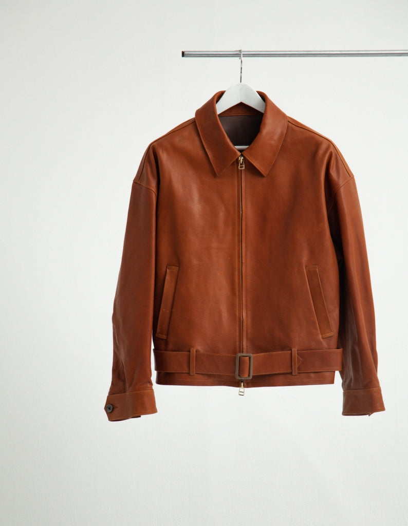 OILED LEATHER BLOUSON
