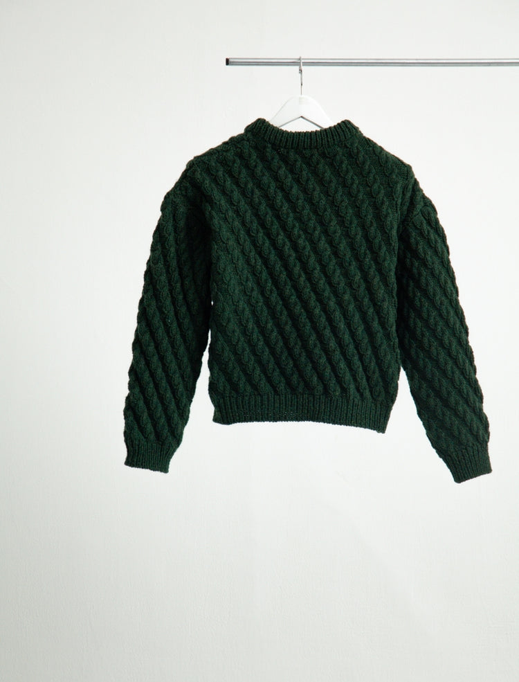 CABLE HANDMADE KNIT PULLOVER