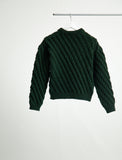 CABLE HANDMADE KNIT PULLOVER