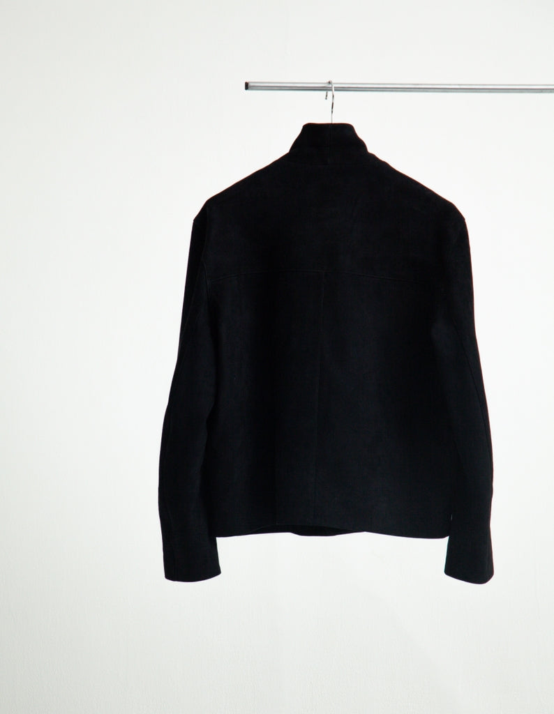 COW SUEDE HARRINGTON JACKET