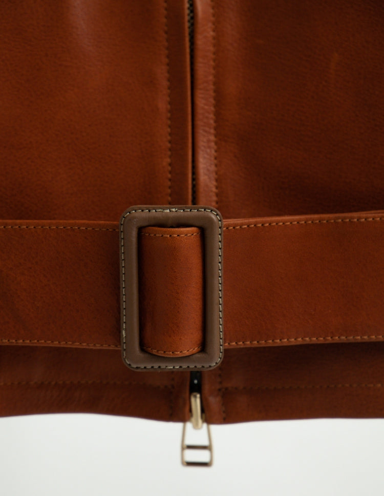 OILED LEATHER BLOUSON