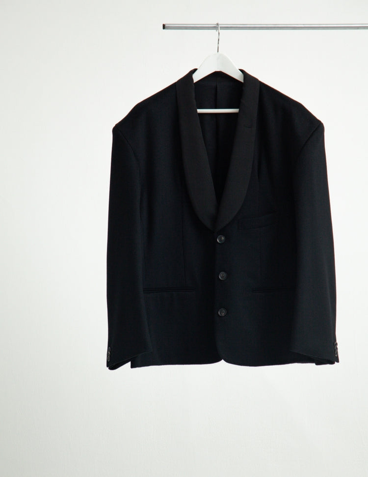 BIG SHOULDER SHAWL COLLAR JACKET