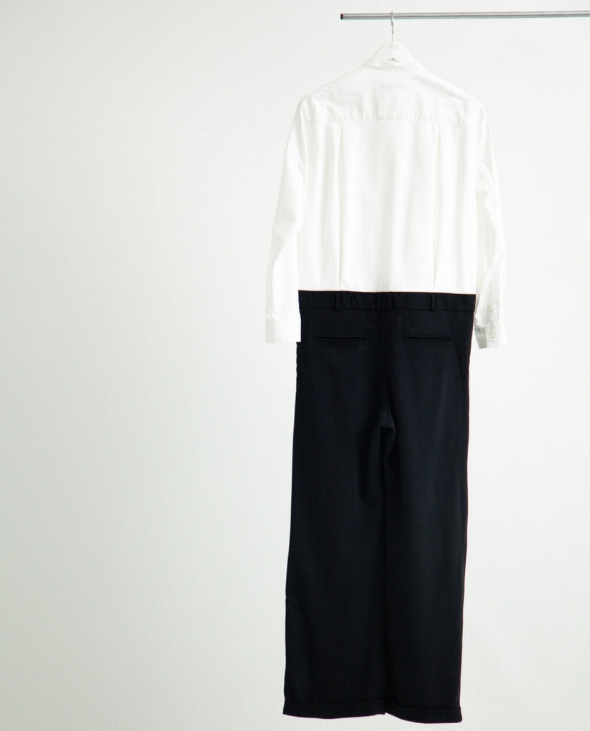 CURTAIN-WAIST JUMPSUIT