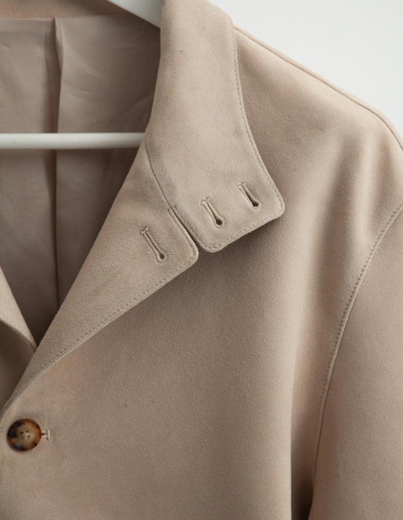 COW SUEDE HARRINGTON JACKET