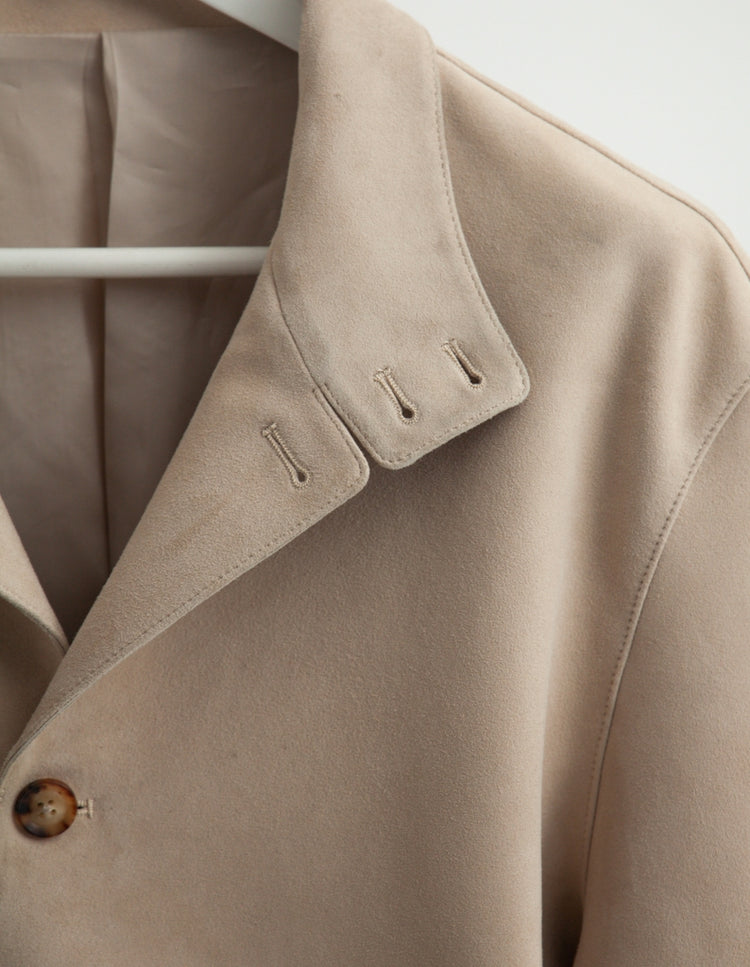 COW SUEDE HARRINGTON JACKET