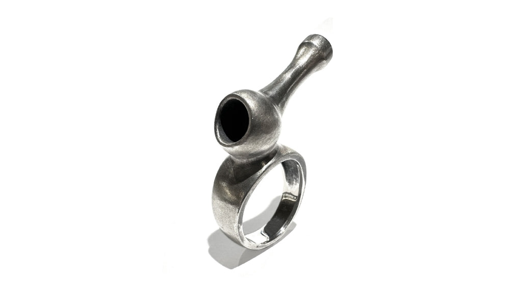SILVER PIPE RING