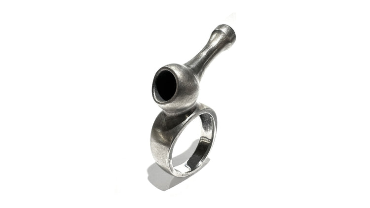 SILVER PIPE RING