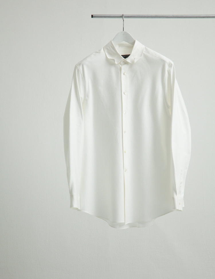 BIAS CUT OXFORD DRESS SHIRT