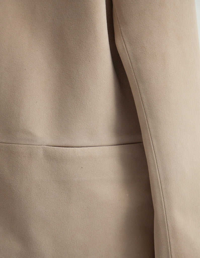 COW SUEDE HARRINGTON JACKET