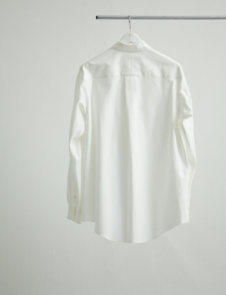 BIAS CUT OXFORD DRESS SHIRT