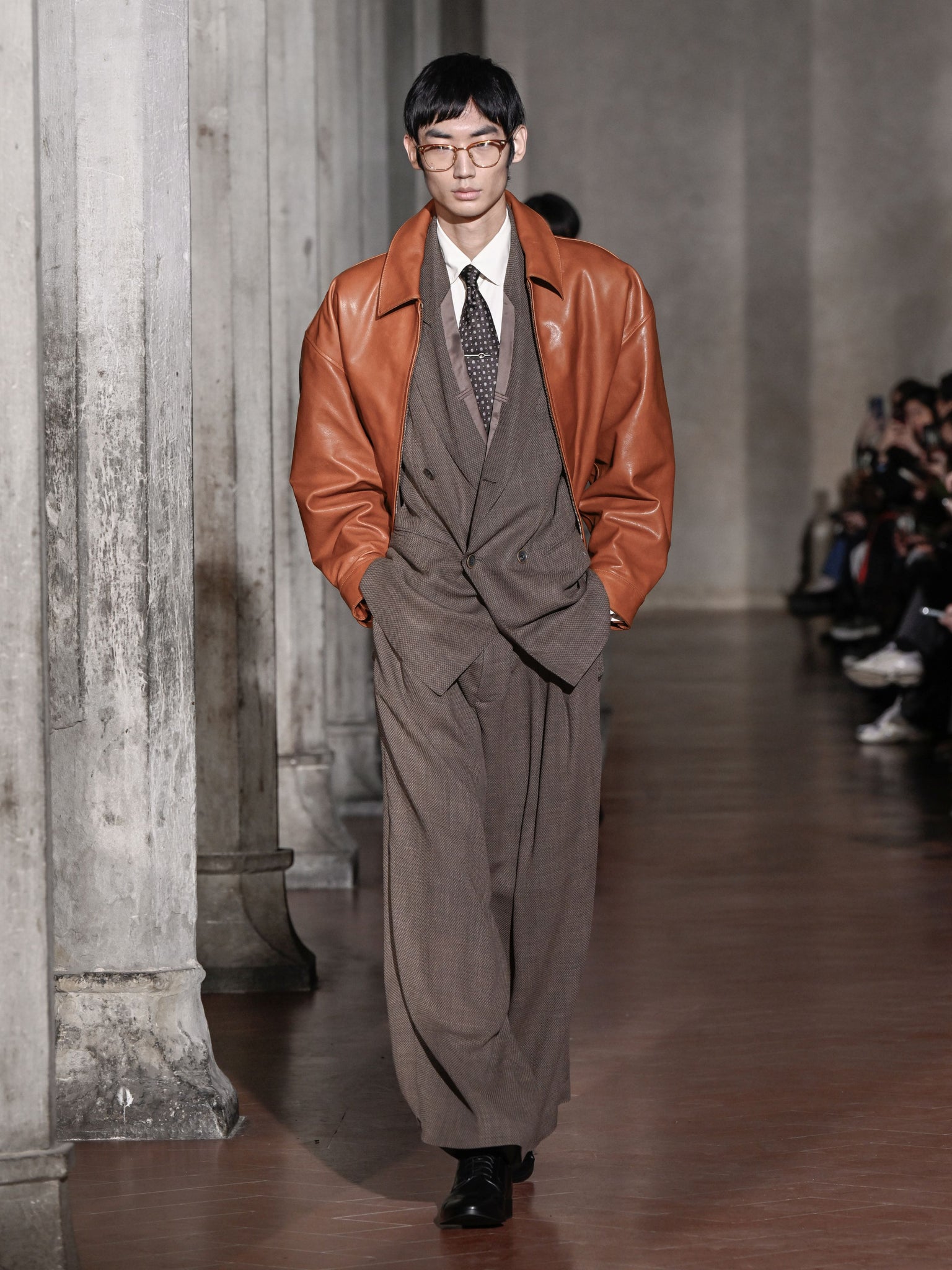 OILED LEATHER BLOUSON