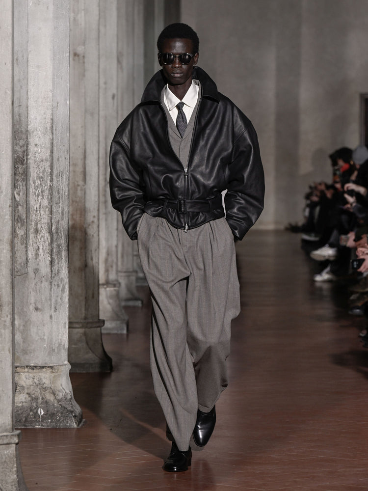OILED LEATHER BLOUSON